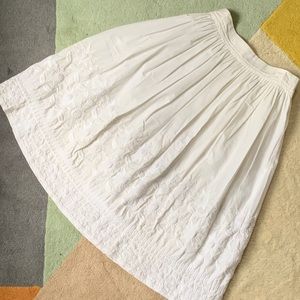 Embroidered Raw Cotton skirt